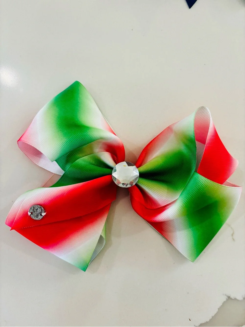 3 Large Like New Jojo Siwa Hair Bows-Pink Star, Holiday Green-Red Ombre & Navy